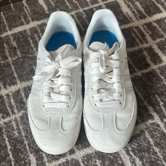 Adidas ADV Sambas Light Grey and Light Blue Sneakers Suede Size Women 7 - Picture 1 of 6